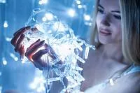 Светодиодная гирлянда NeonMos «Твинкл-LUX», белый