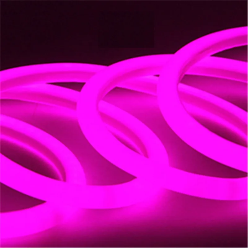 Круглый гибкий неон NeonMos LED D16 12V фиолетовый