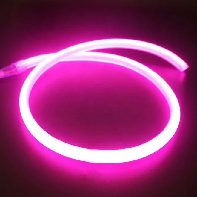 Круглый гибкий неон NeonMos LED D16 12V светло-розовый